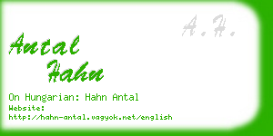 antal hahn business card